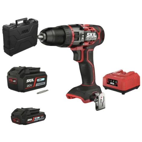 SKIL 3070 HD Perceuse à Percussion Sans Fil « Brushless » (1x2,5Ah+1x5,0Ah+Coffret De Transport)